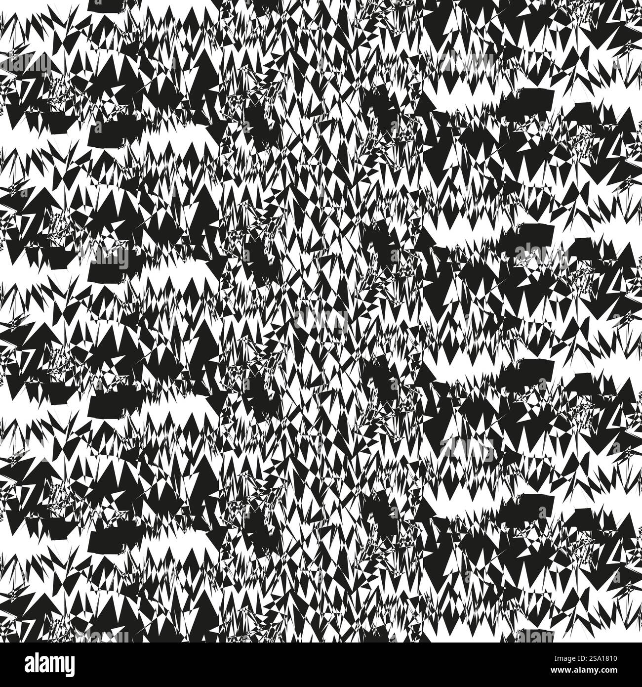 Black abstract pattern. Geometric chaotic design. Monochrome seamless ...