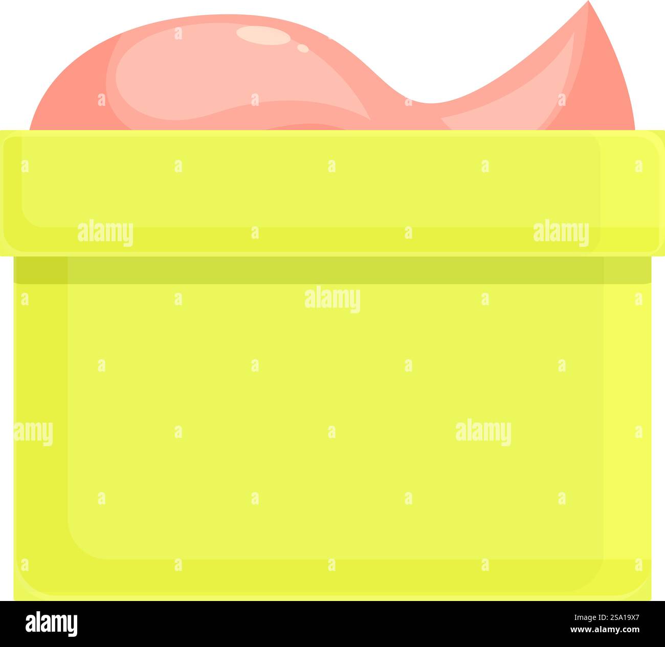Open cream jar icon cartoon vector. Medicinal bottom. Chemical child ...