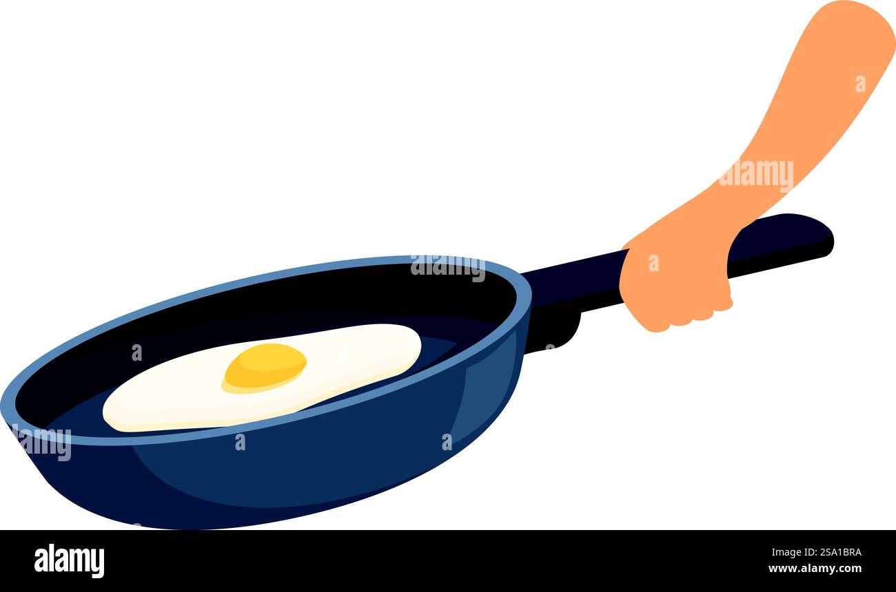 Fried egg icon cartoon vector. Meal plane menu. Oven utensil. Fried egg icon cartoon vector. Meal plane menu Stock Vector