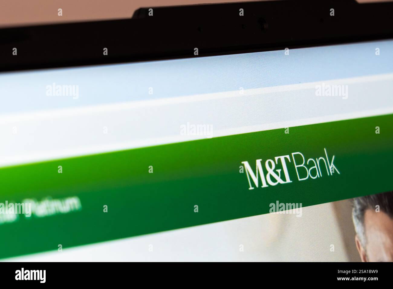 New York, USA January 26, 2025 MT Bank website homepage displaying
