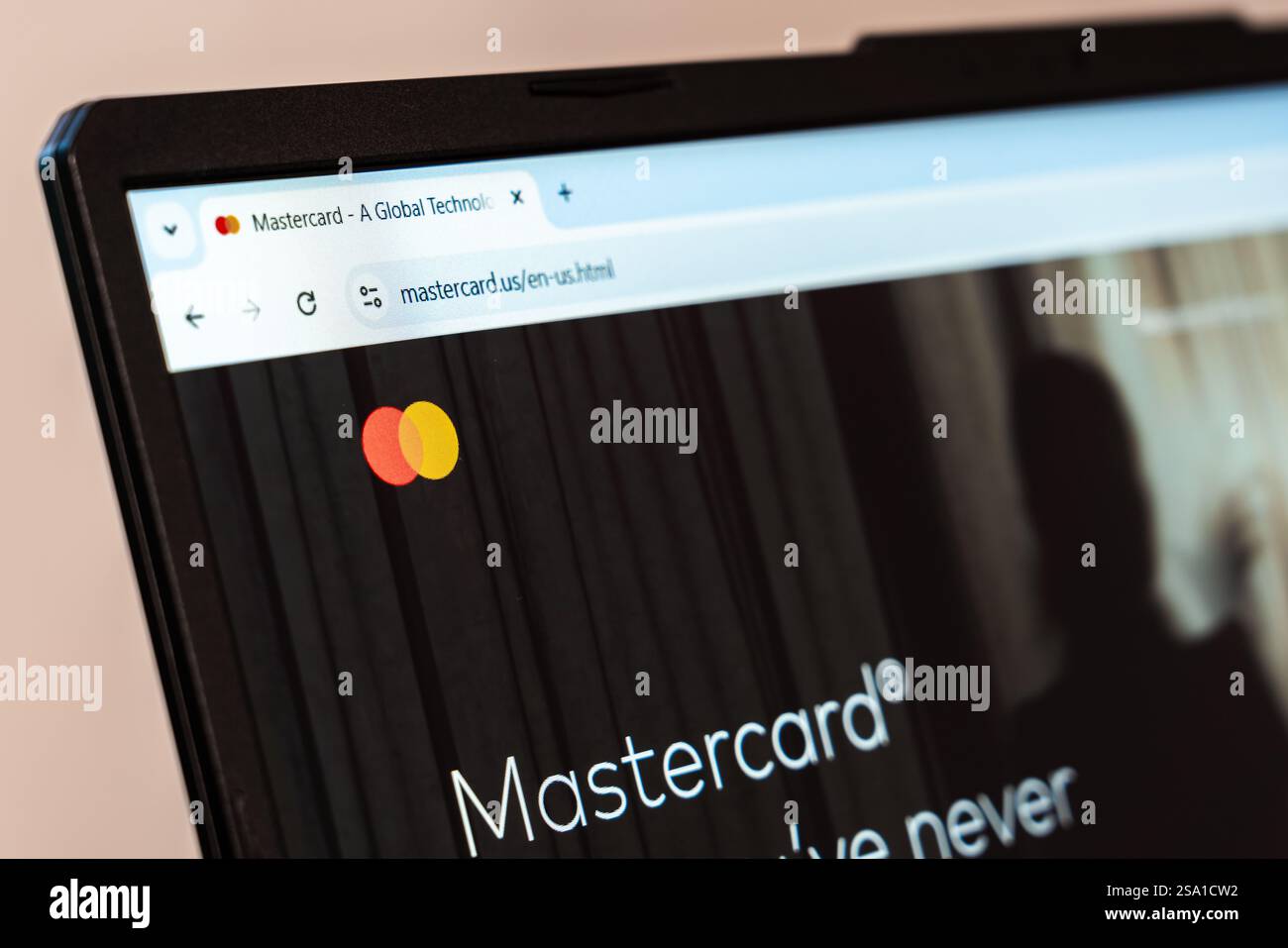 New York, USA - January 26, 2025: Mastercard website homepage ...