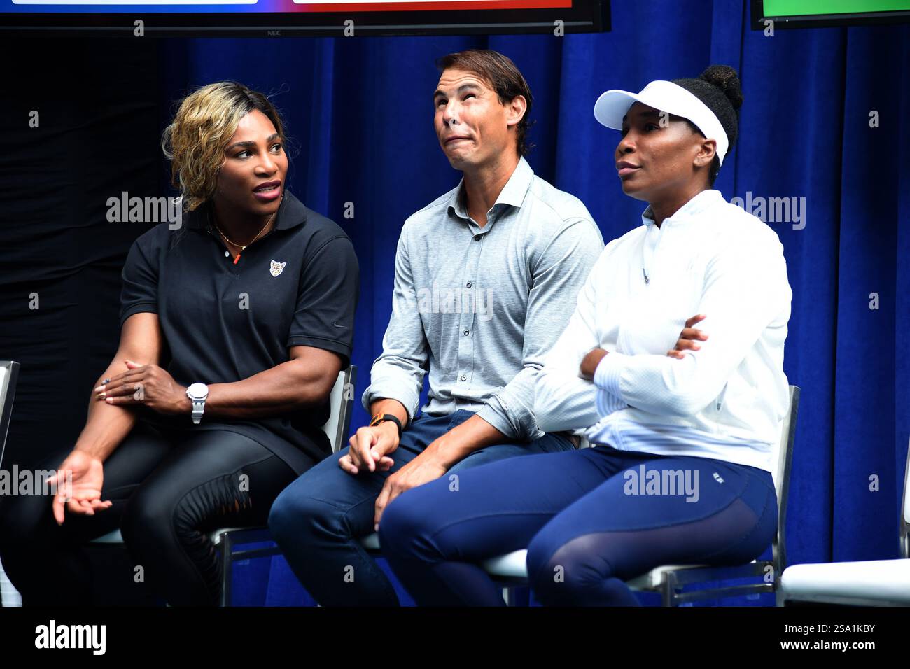 Serena Williams, Rafael Nadal and Venus Williams play in The Palace