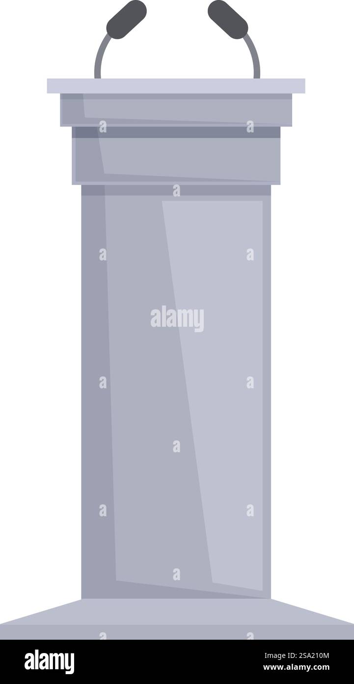 Election rostrum icon cartoon vector. Wood award. Orator speech ...