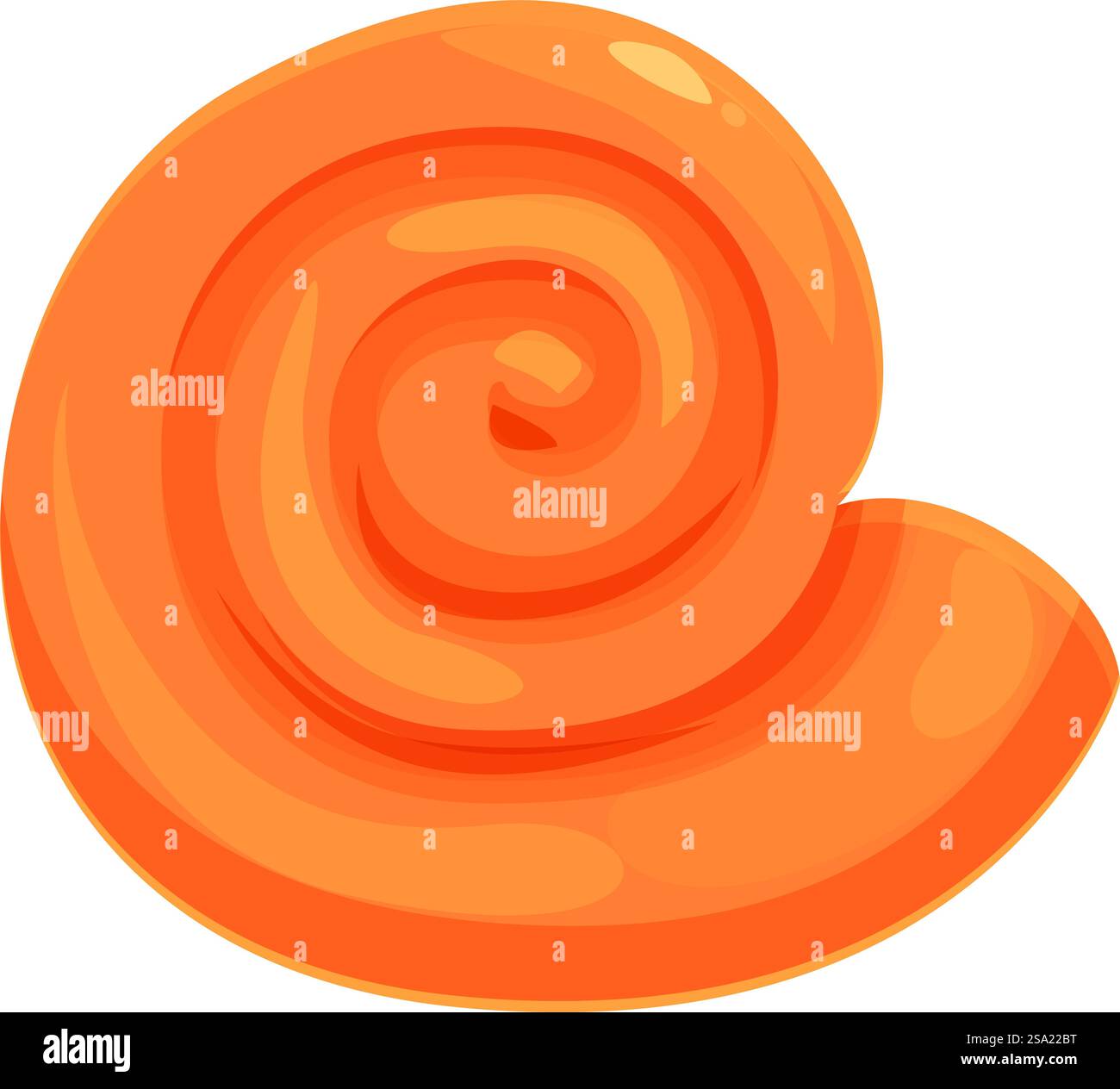 Spiral shell icon cartoon vector. Ocean brown conch. Marine food ...