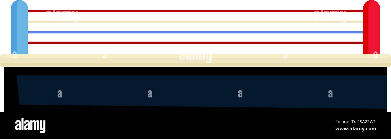 Side boxing arena ring icon cartoon vector. Training place. Club field ...