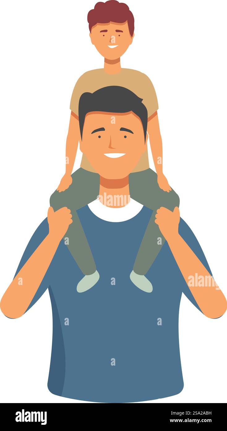 Smile play parent icon cartoon vector. People happy smile. Research ...
