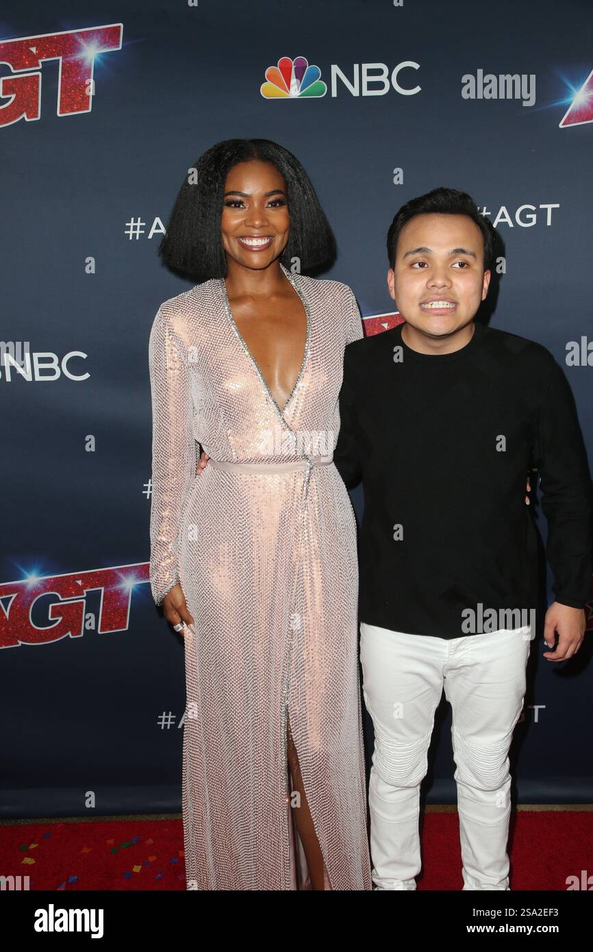 Gabrielle Union and Kodi Lee at the 'America's Got Talent' TV show