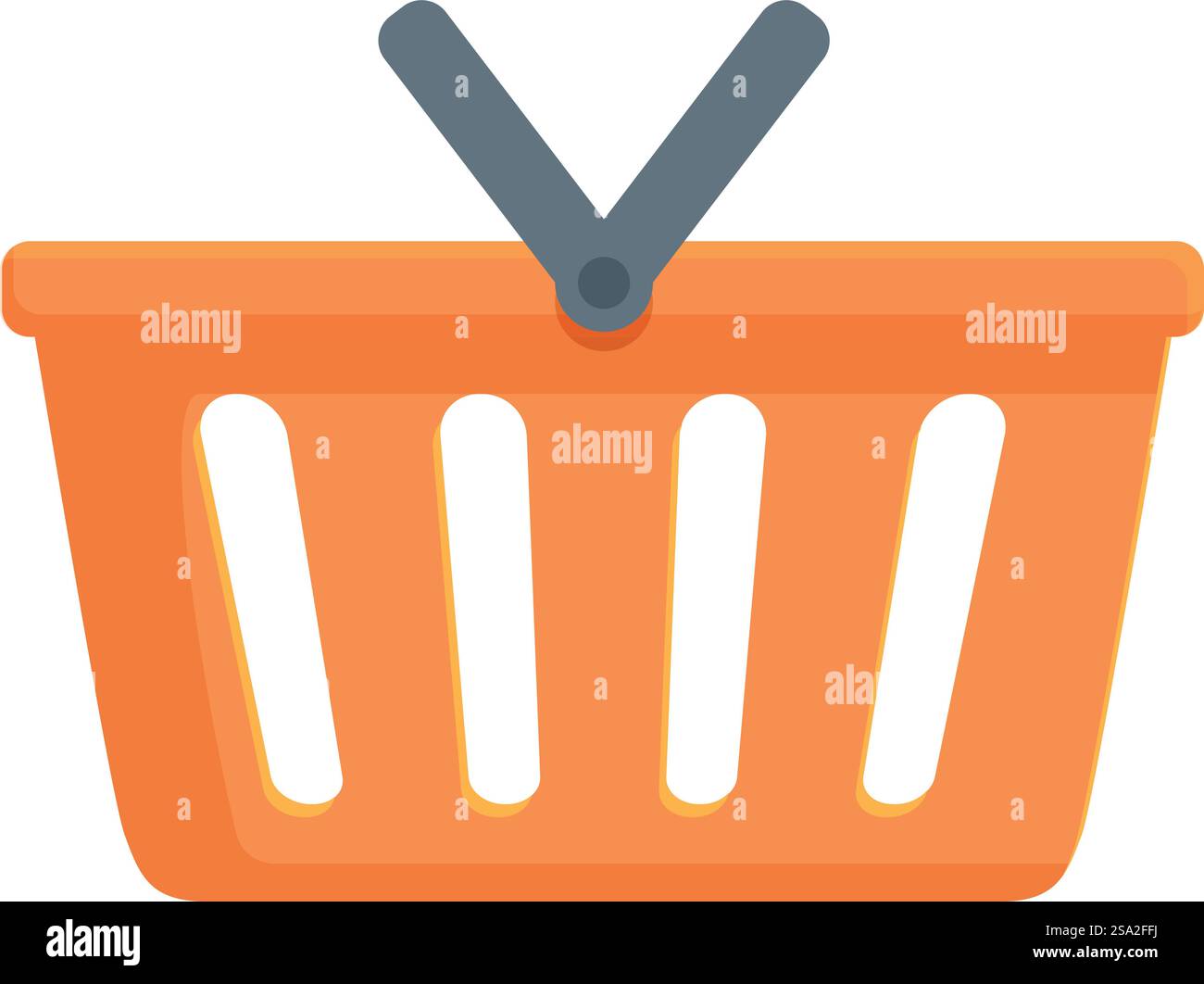 Plastic shop basket icon cartoon vector. Sale retail. Empty buy cart ...