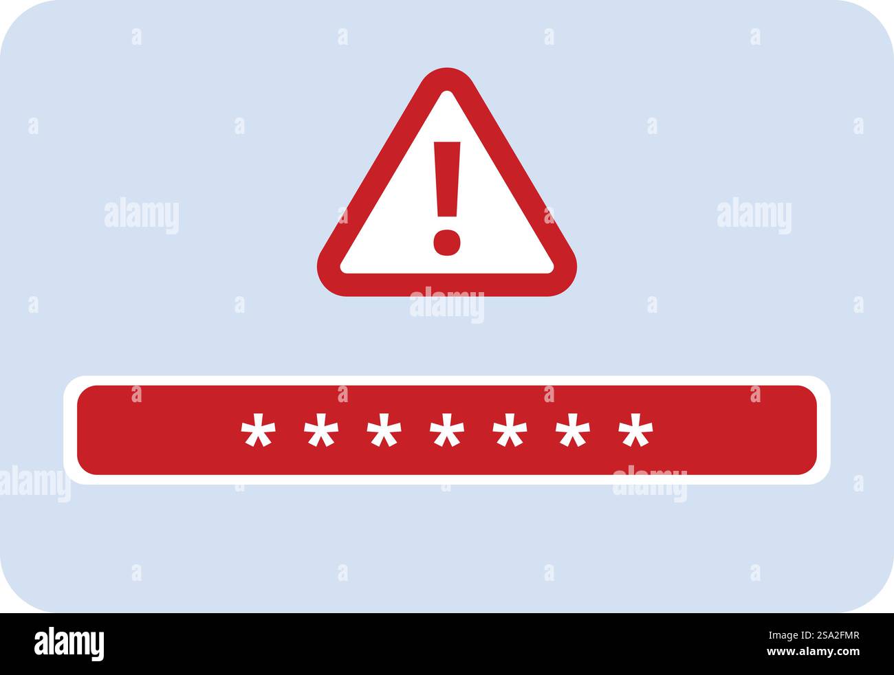Wrong password alert error icon cartoon vector. User modern account ...
