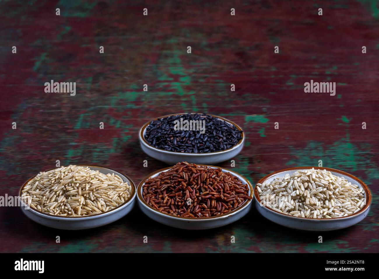 Four kinds of rice Stock Photo - Alamy