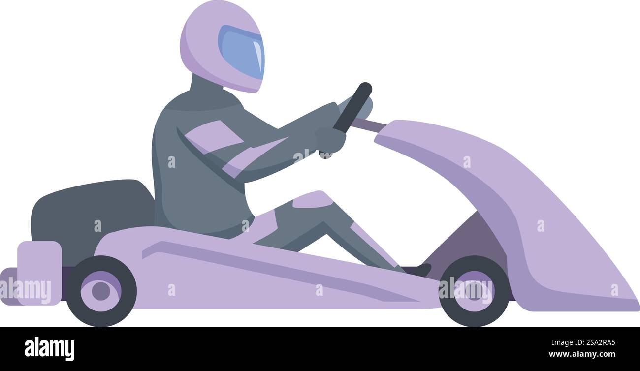 Safety carting driver icon cartoon vector. Speed auto. Motor fun safety ...