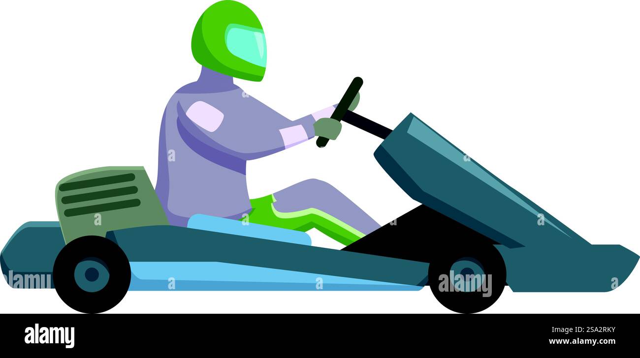 Drive karting vehicle icon cartoon vector. Adrenalin engine. Transport ...