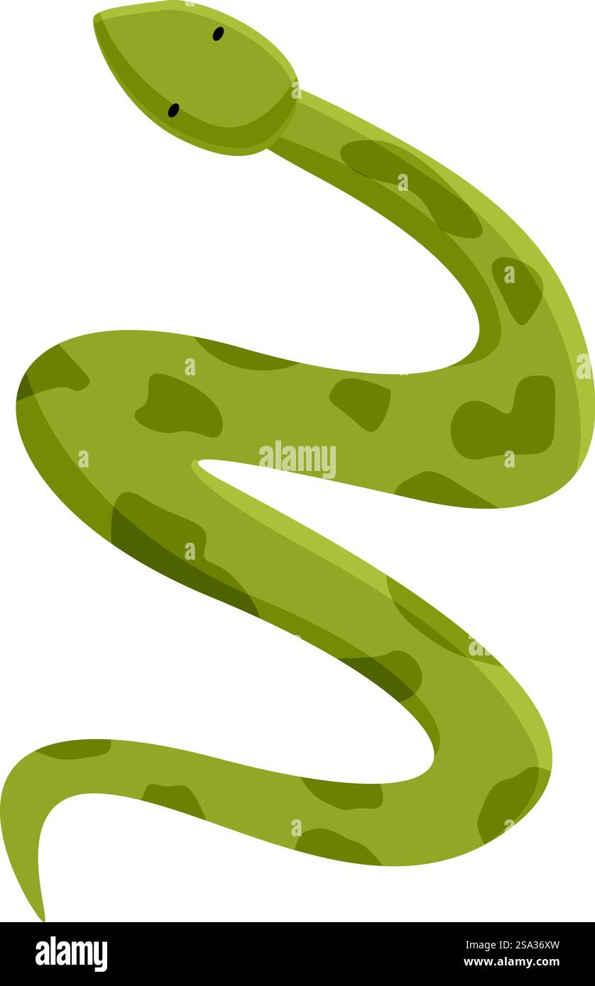 Fun and playful cartoon snake illustration in a modern hi-res stock ...