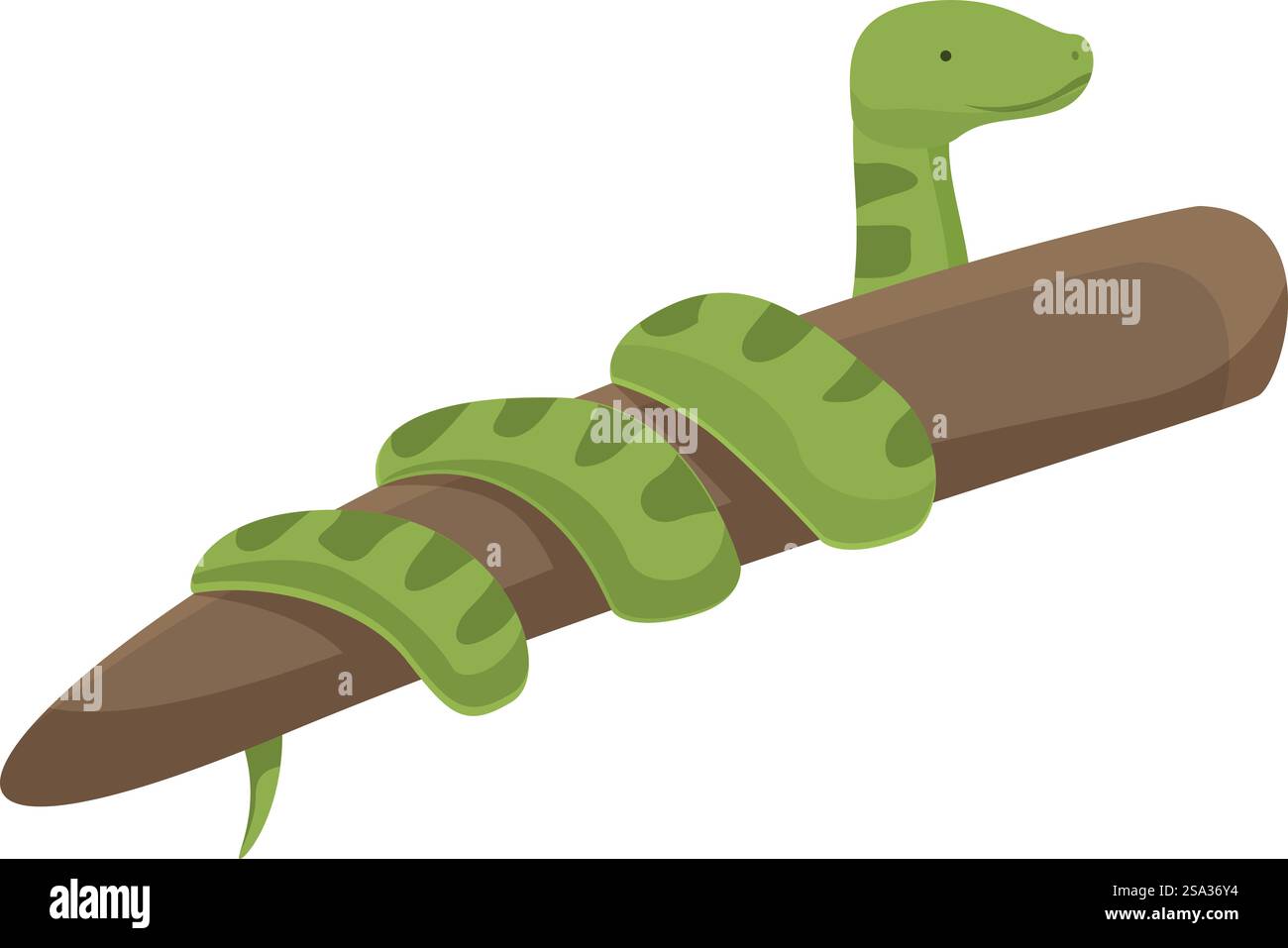 Snake wrapped around branch Stock Vector Images - Alamy