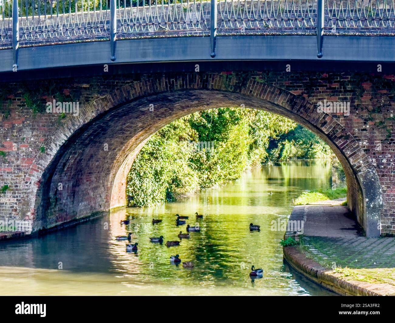 Bridge over the Kennet and Avon Canal at Hungerford in Berkshire. - Smartphone Captured Stock Image