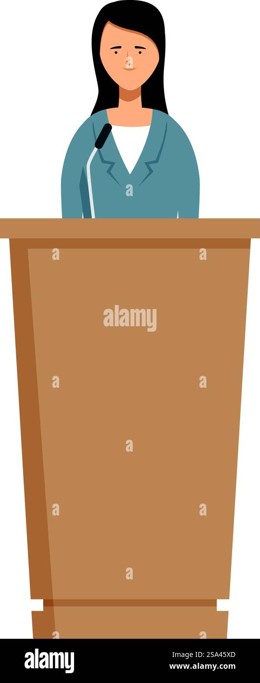 Making a public statement Stock Vector Images - Alamy