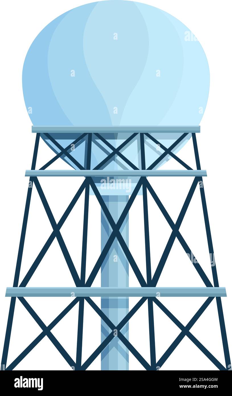 Spherical water tower Stock Vector Images - Alamy