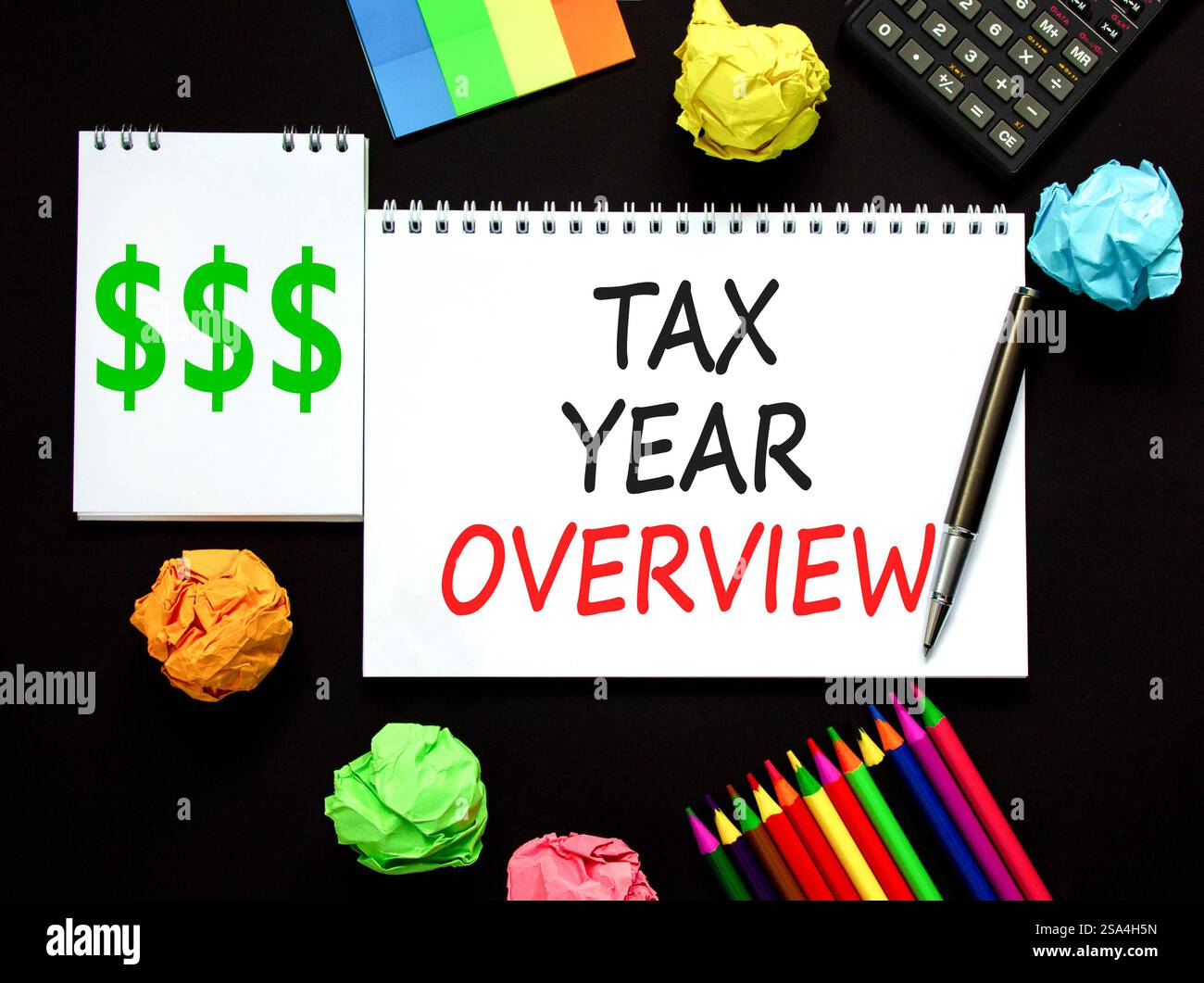 Tax year overview symbol. Concept words Tax year overview on beautiful ...