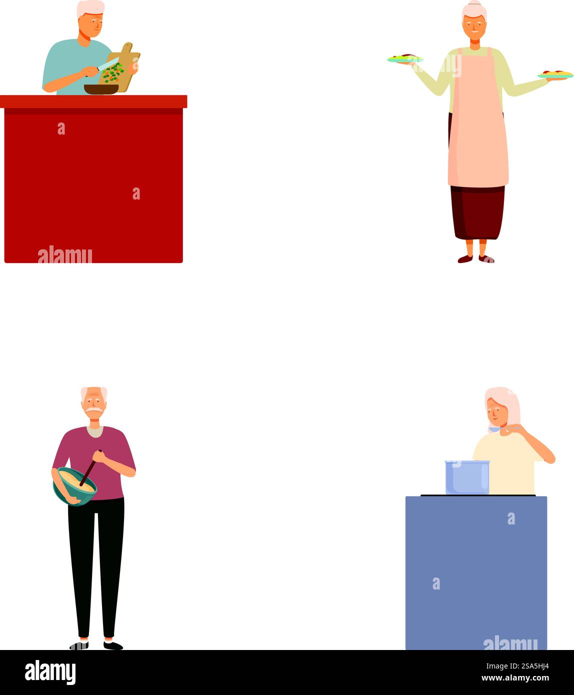 Smiling teacher in blue Stock Vector Images - Alamy