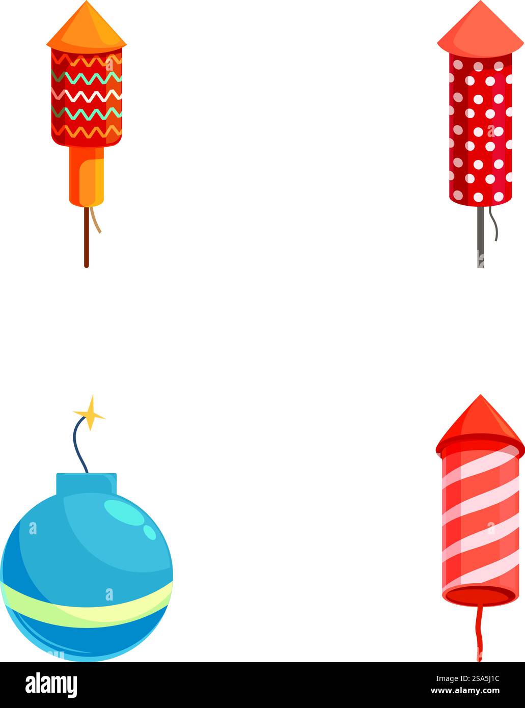 Colorful 4th july fireworks on Stock Vector Images - Alamy