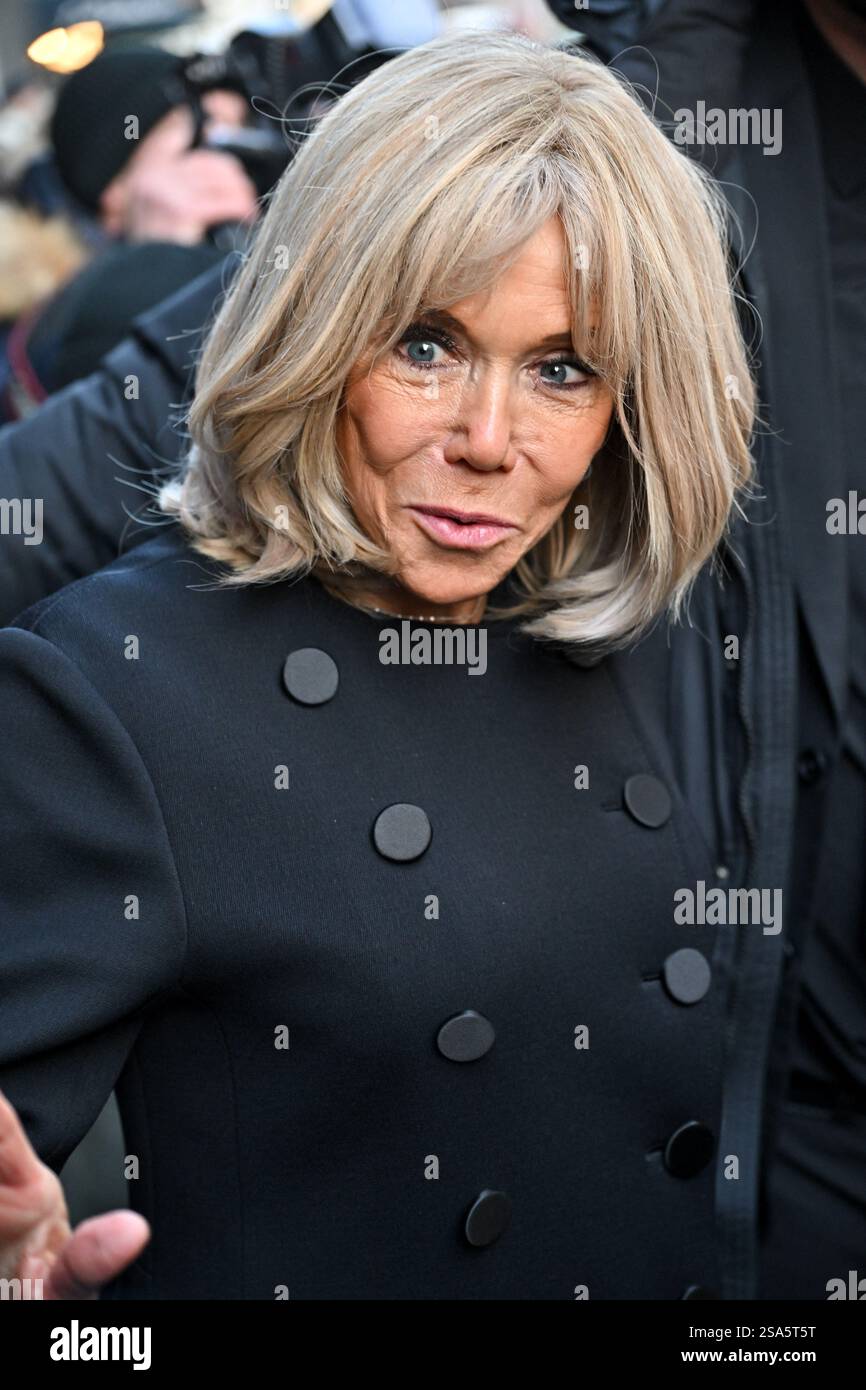Paris, France. 28th Jan, 2025. Brigitte Macron attending the Stephane ...