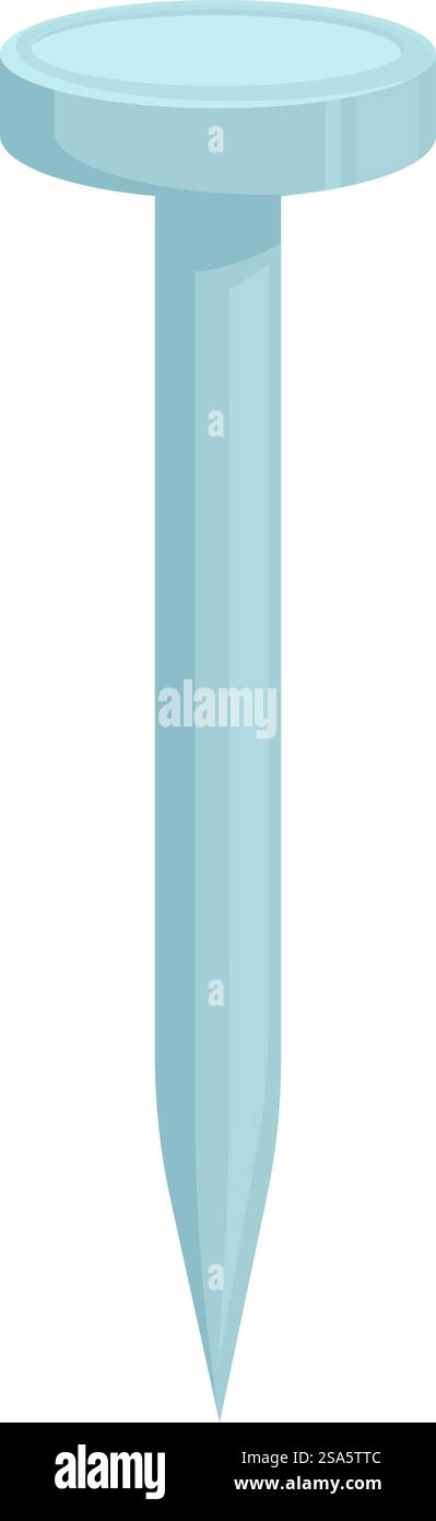 Simple illustration of a metal pin pointing upward, useful icon for ...