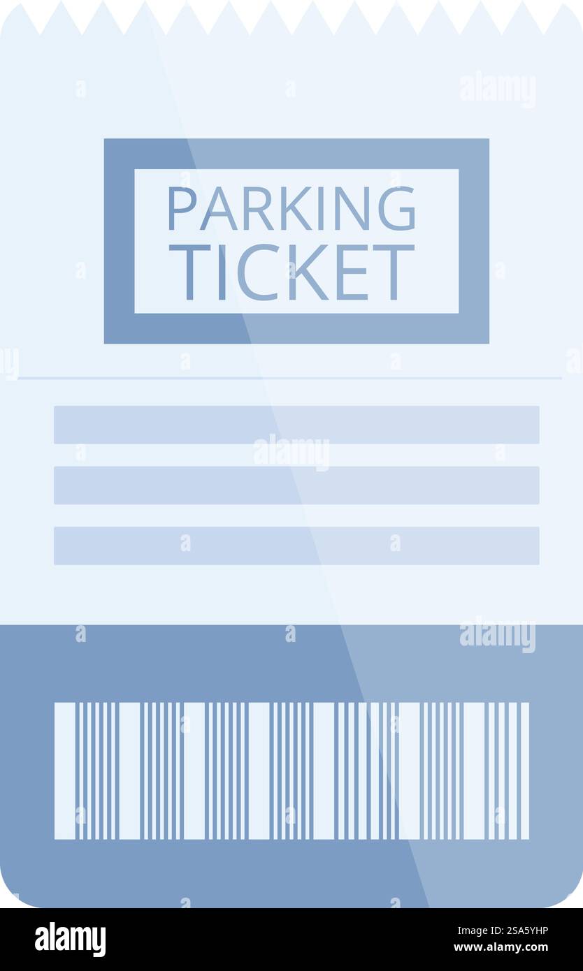 Parking ticket informing about fine for illegal parking showing with ...