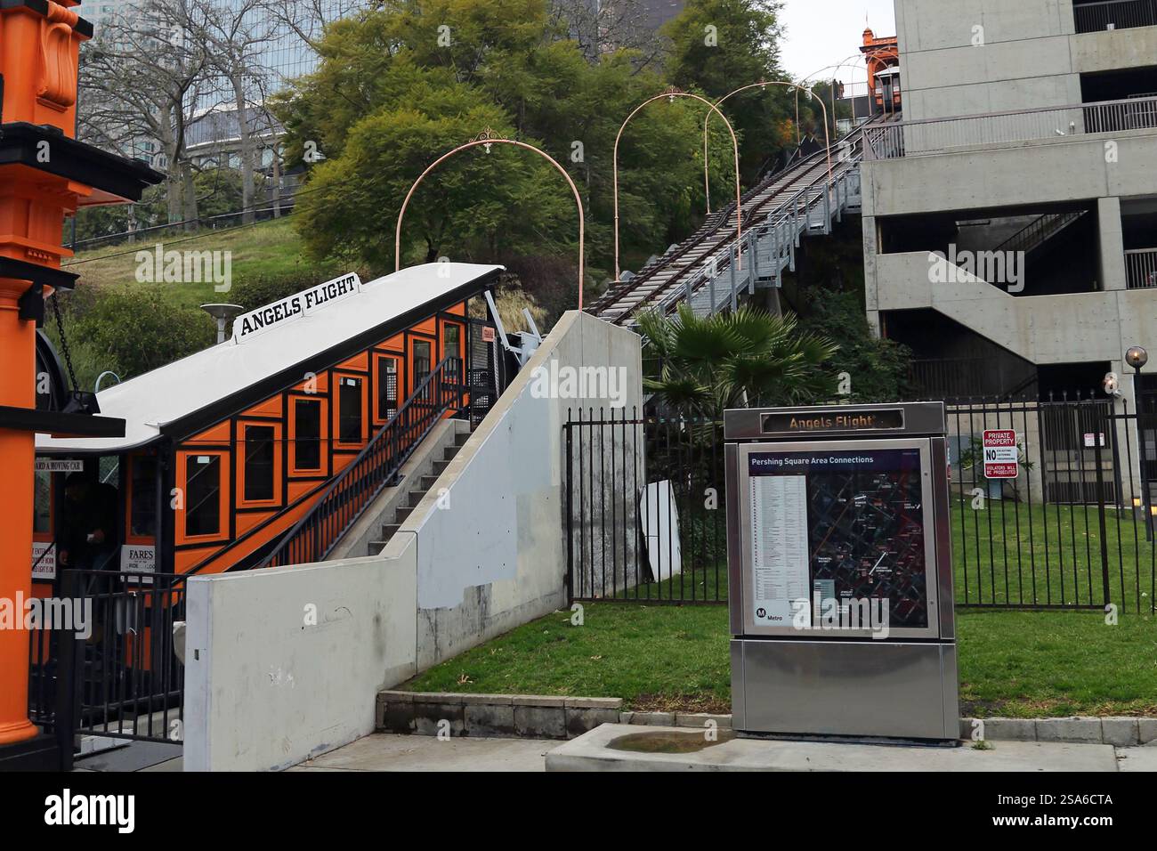 Angels Flight, funicular railway, Los Angeles, USA Stock Photo - Alamy