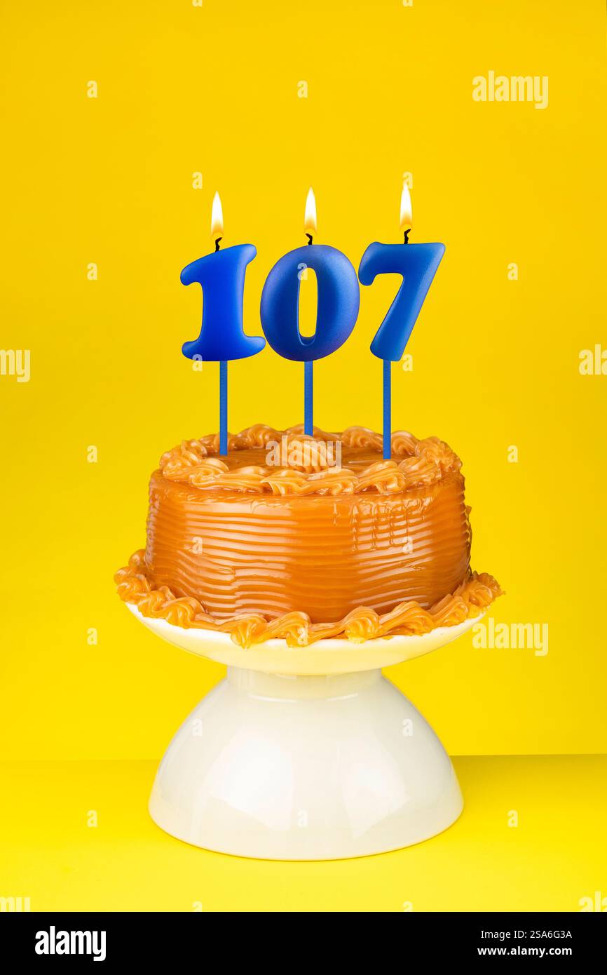Number 107 happy birthday cake hi-res stock photography and images - Alamy