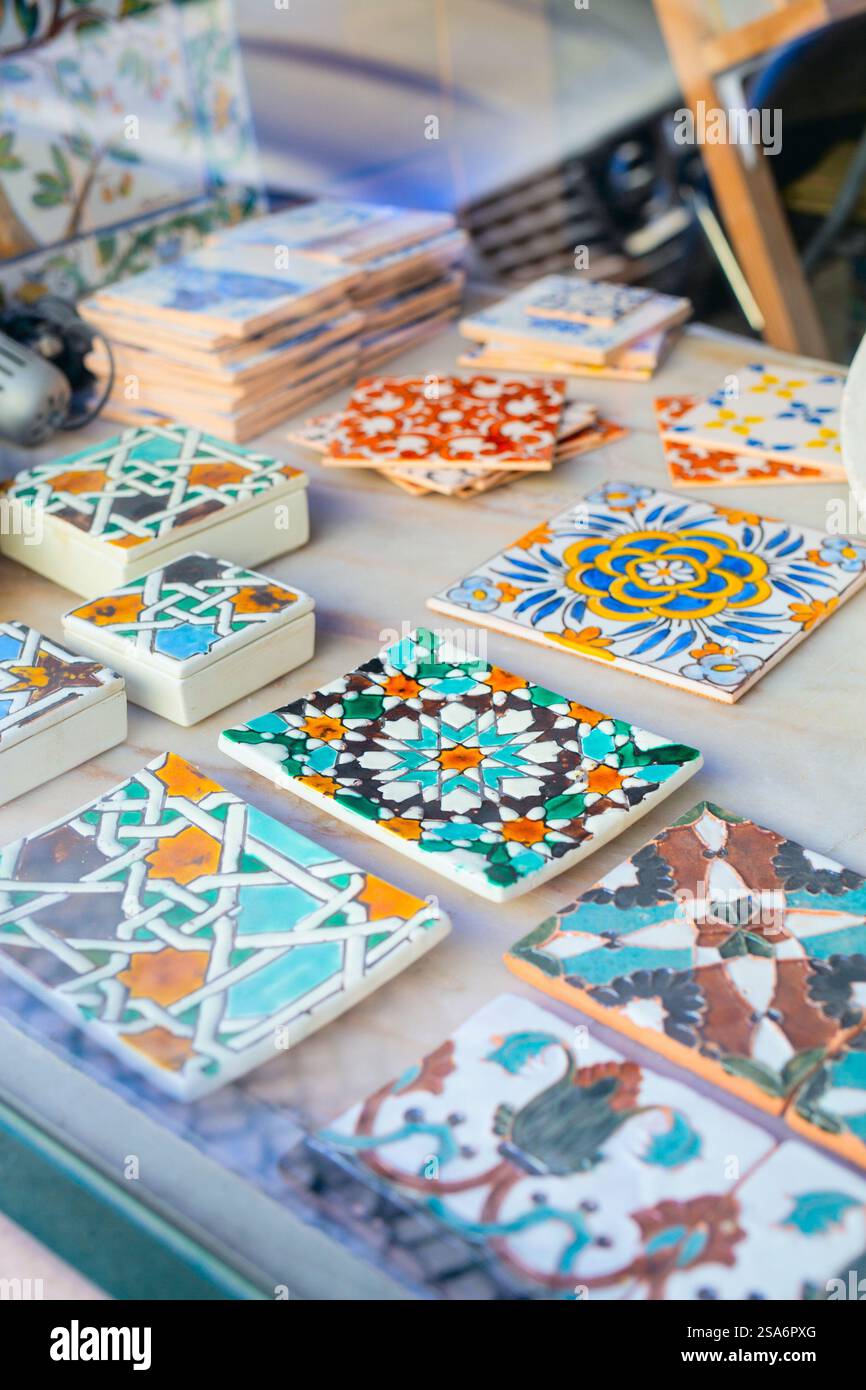 Detail of the hand painted traditional tiles azulejos Stock Photo - Alamy