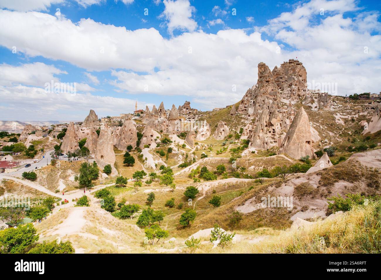 Amazing landscape view of rock formations and fairy chimneys near ...