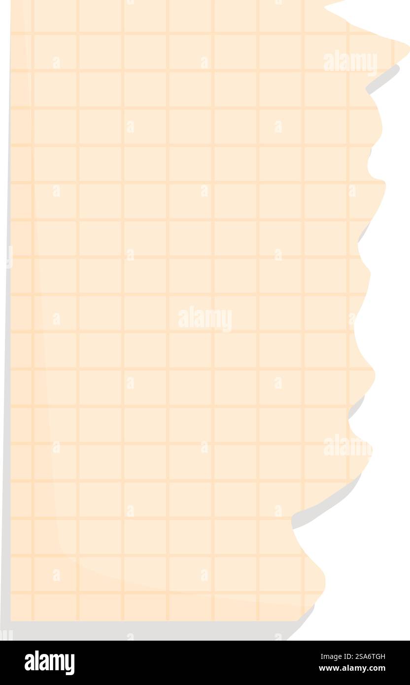 Blank piece of ripped grid paper is creating a torn paper effect on a ...