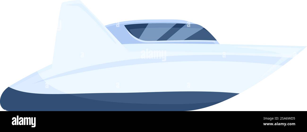 Modern white motor yacht sailing on water surface, luxury transport ...