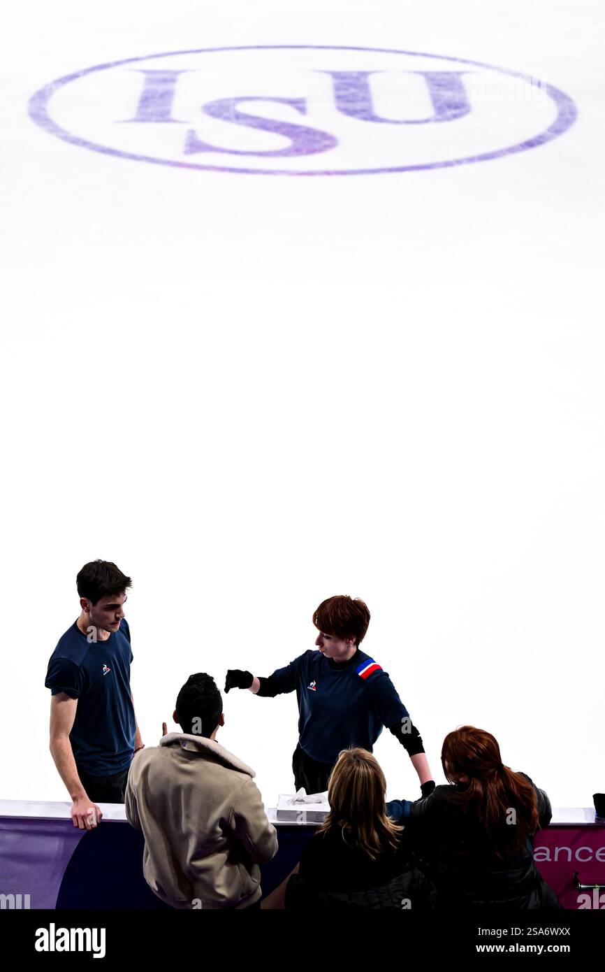 Evgeniia LOPAREVA & Geoffrey BRISSAUD (FRA), during Ice Dance Practice