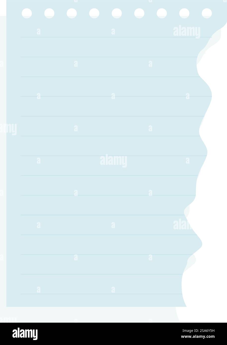 Blank notepad page with a torn edge is waiting for your message. Blank ...