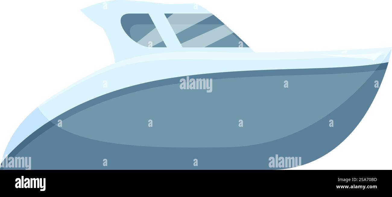 Modern motor yacht sailing on water surface isolated on white ...