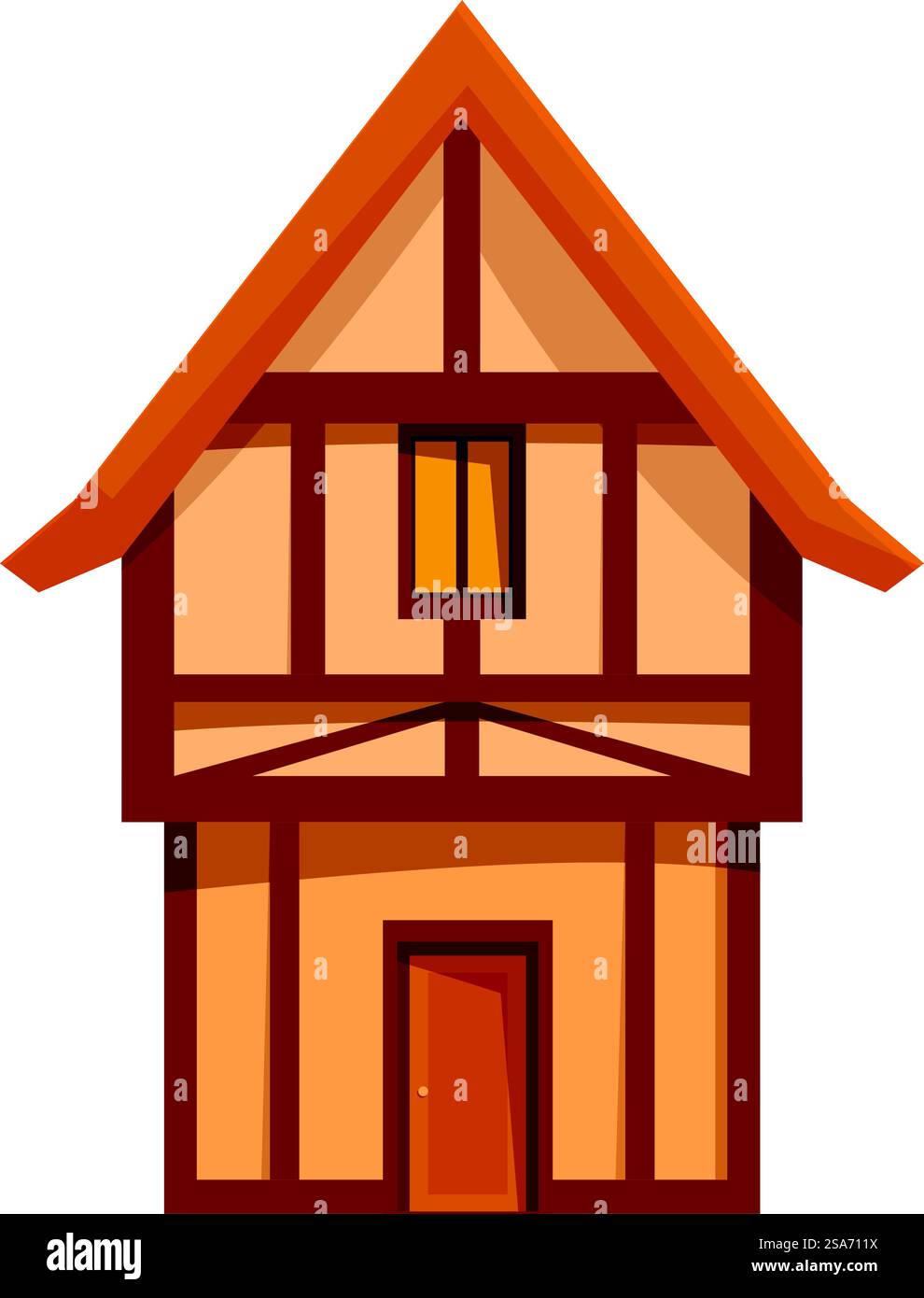 Old medieval half timbered Cut Out Stock Images & Pictures - Alamy