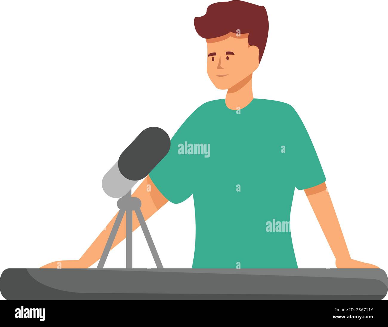 Male presenter in radio hi-res stock photography and images - Alamy