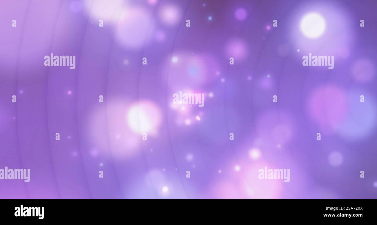 Image of light spots moving over circles Stock Photo