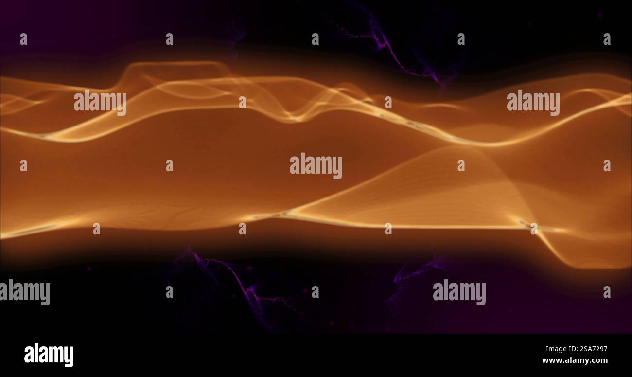 Image of glowing light trails moving over black background Stock Photo ...