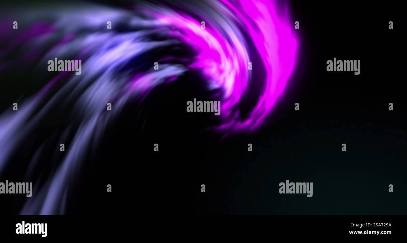 Image of glowing light trails moving over black background Stock Photo ...