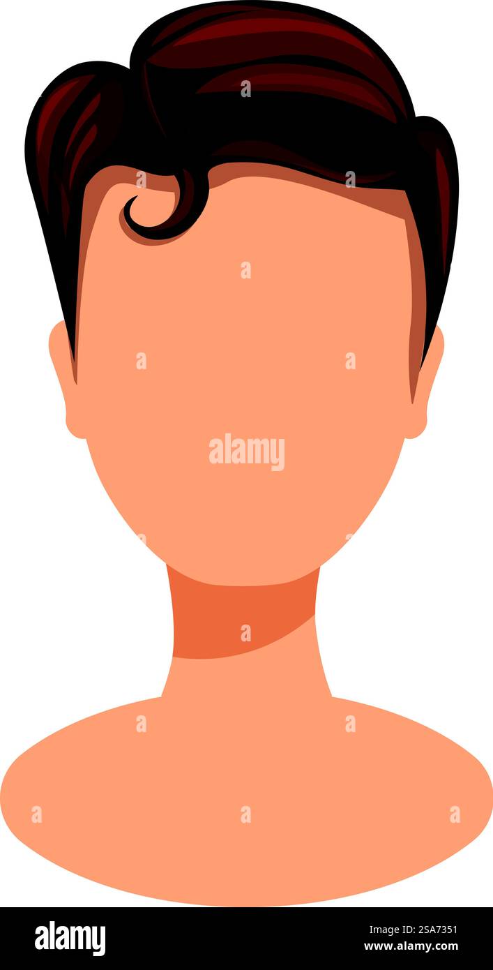 Faceless male character constructor with stylish hairdo, showing modern ...