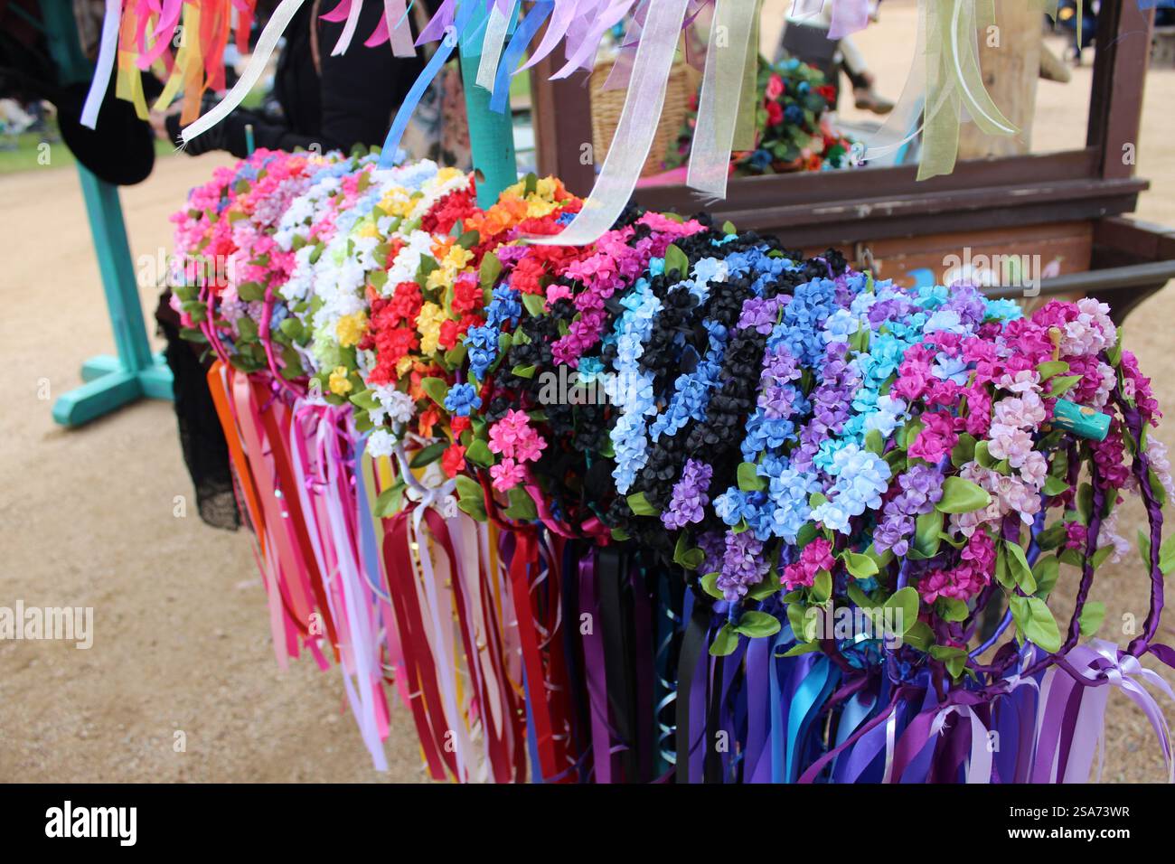 A rack of flower crown at the Renaissance Faire Stock Photo - Alamy