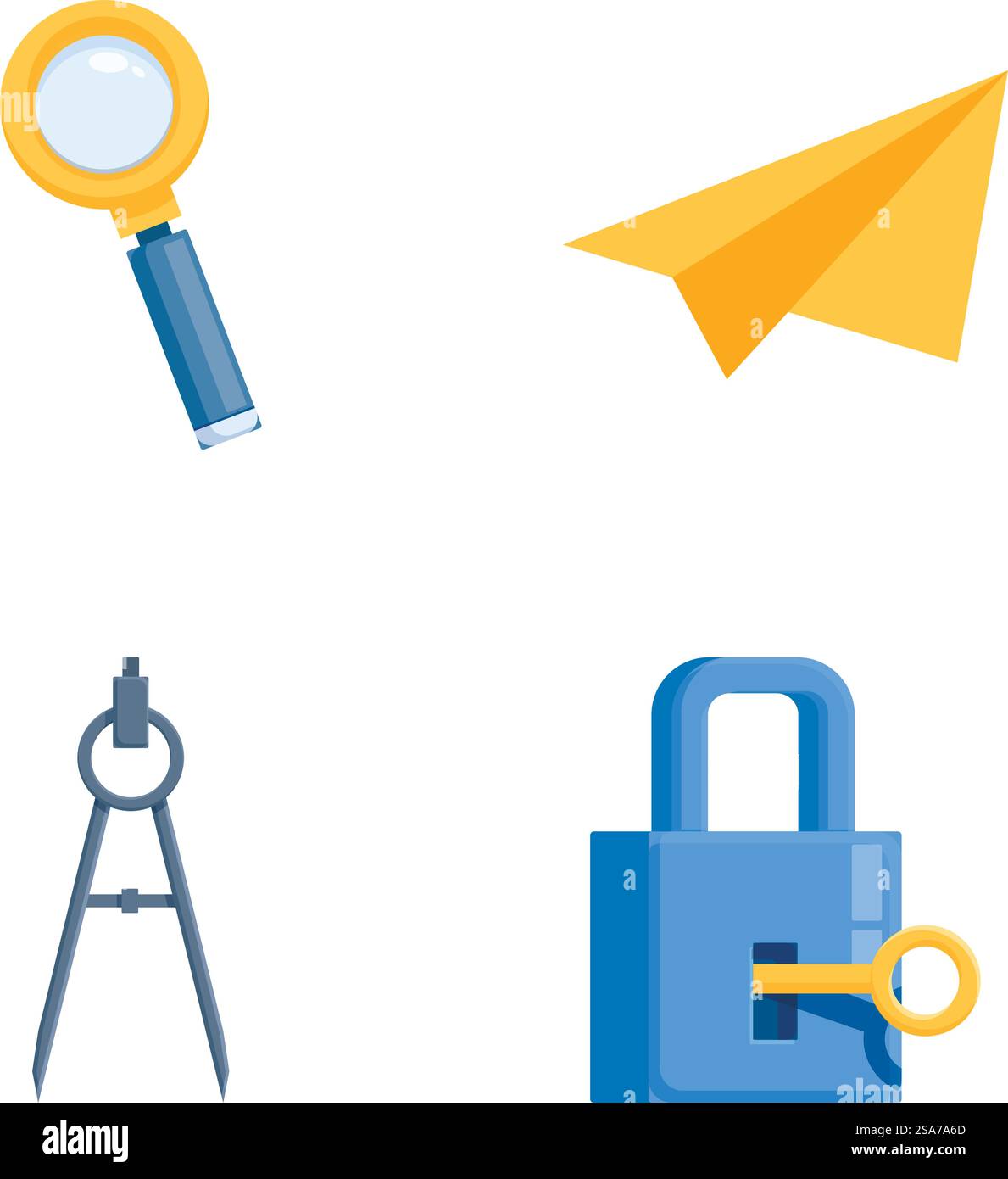 Collection of colorful, vector icons representing search, communication ...