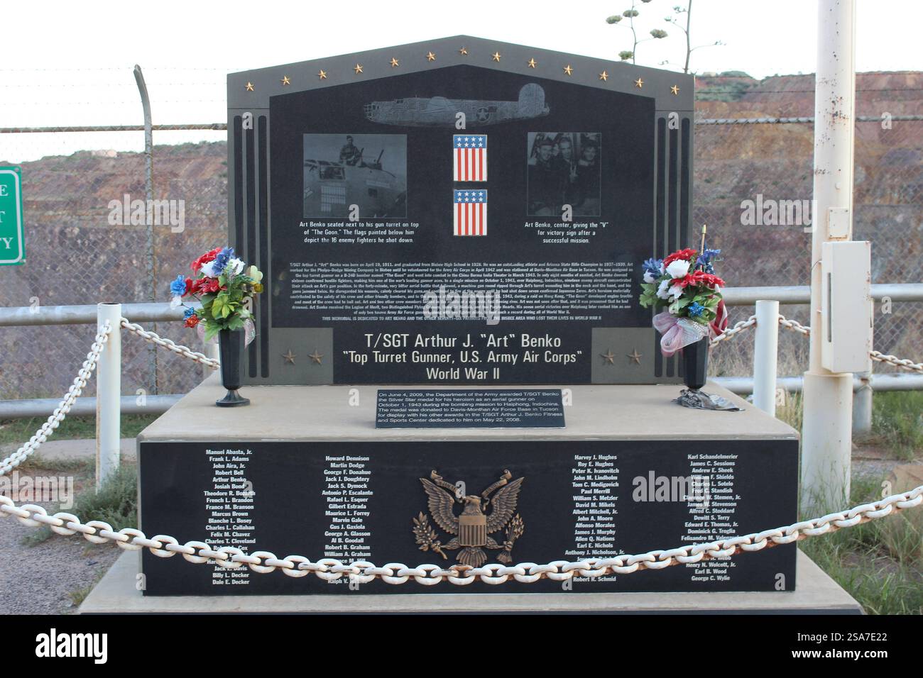 World War II U.S. Army Air Corps Memorial in Bisbee Arizona Stock Photo ...