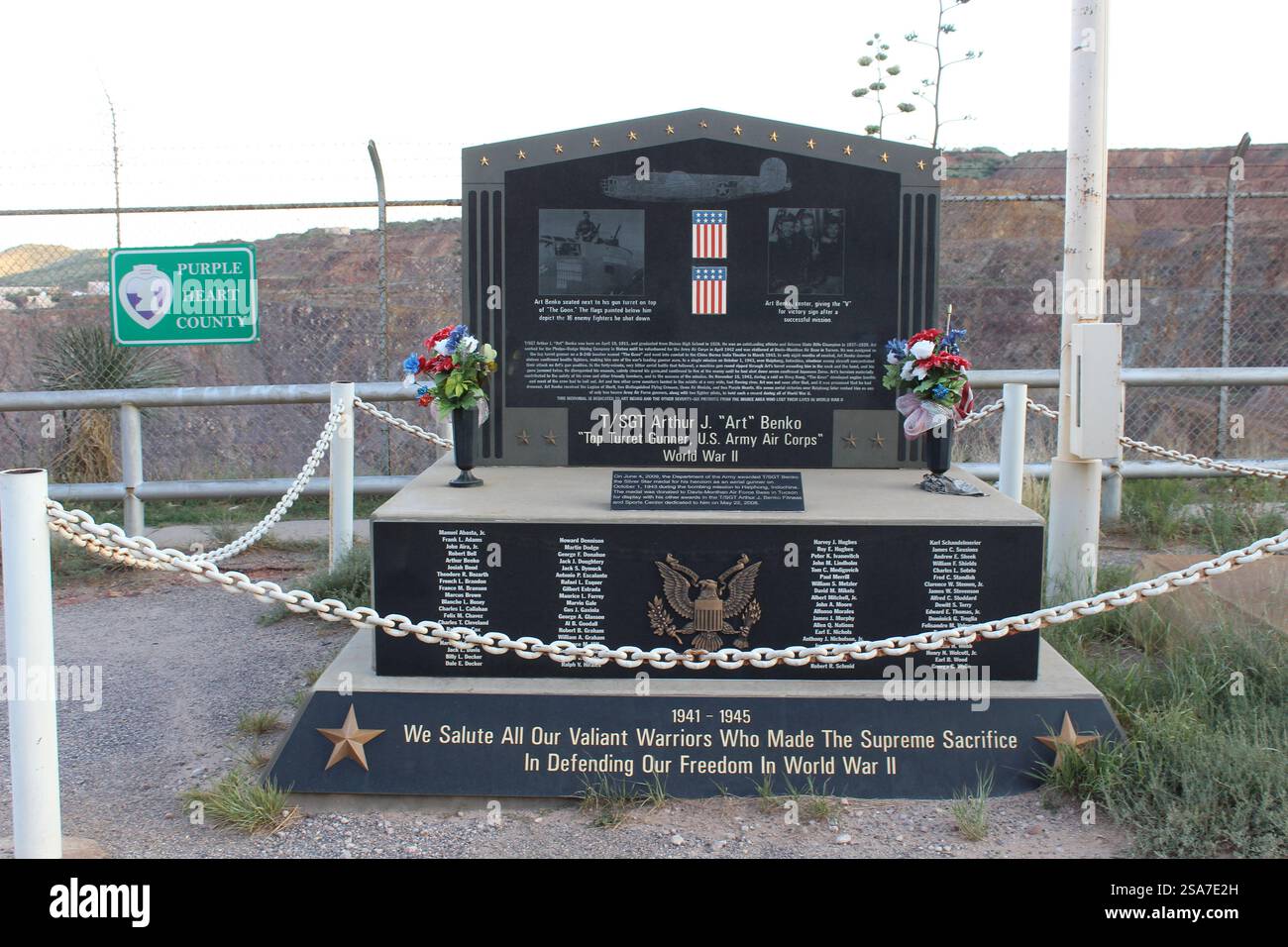 World War II U.S. Army Air Corps Memorial in Bisbee Arizona Stock Photo ...
