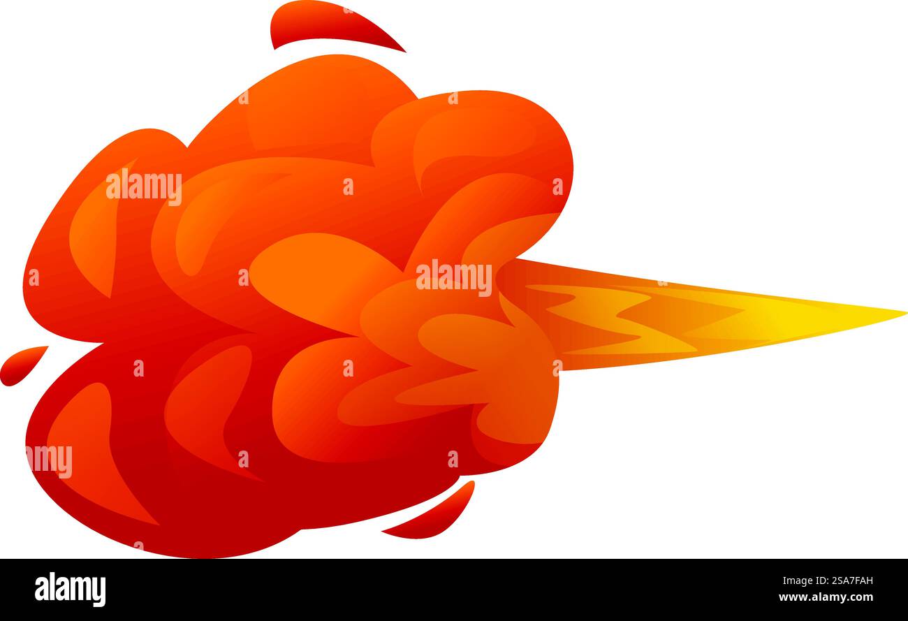 Orange fire explosion effect creating dynamic movement and energy Stock ...