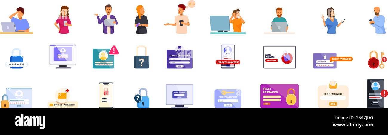 Resetting password Stock Vector Images - Alamy