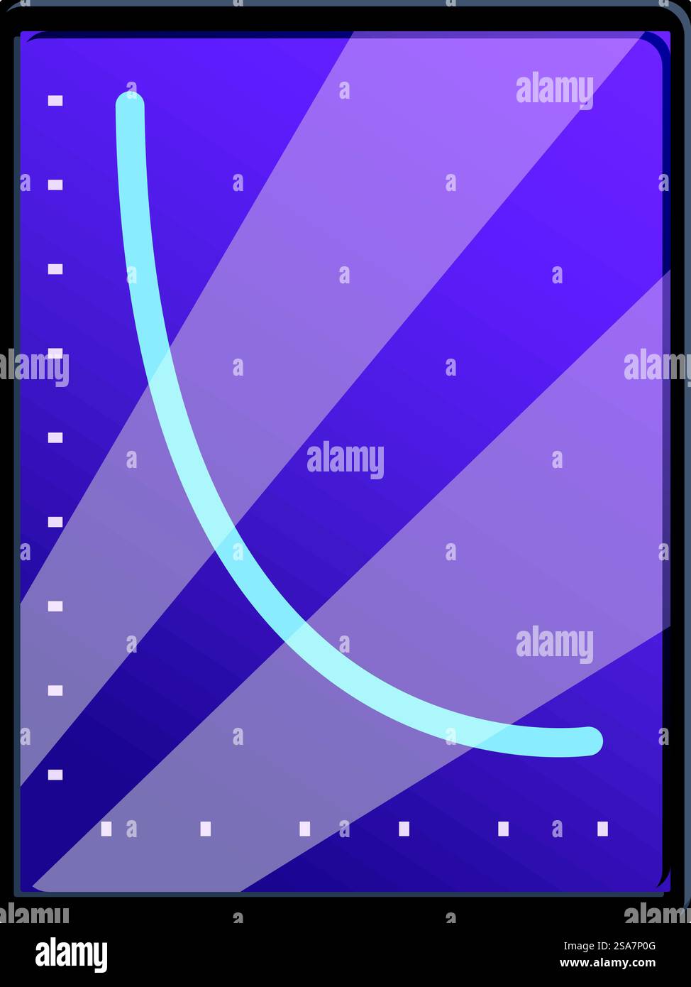 Interactive touchscreen is showing a graph declining hi-res stock ...