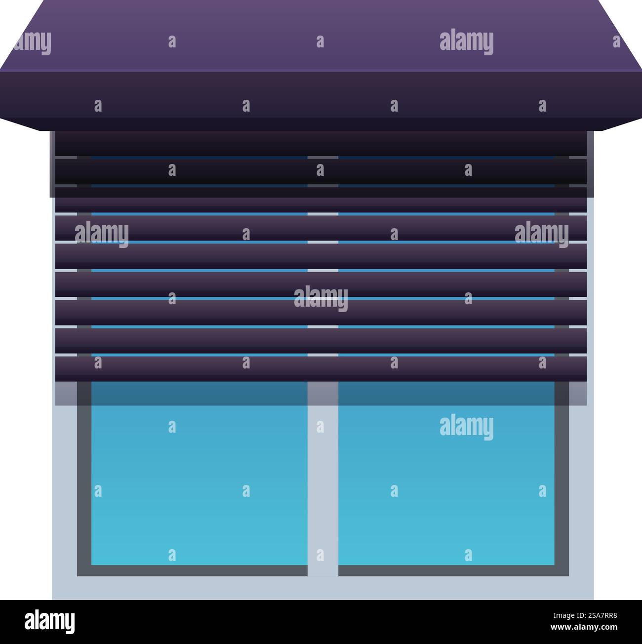 Modern window is featuring rolling shutters providing privacy and ...